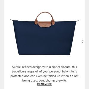 Long champ XL duffle bag navy blue